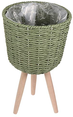 Cabilock Rattan Blumenkorb Geflochtener Pflanzkorb Kaktus Sukkulenten Topf Zimmerpflanze Pflanzkübel Garten Blumenkübel Aufbewahrungskorb übertopf für Outdoor Zuhause Shabby Deko Tischdeko