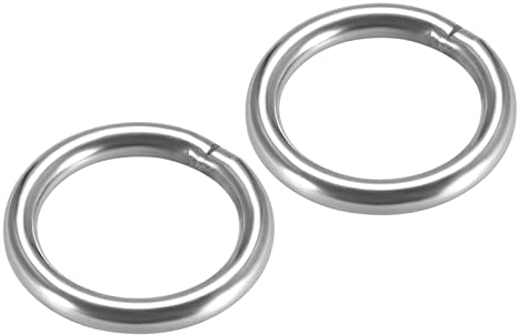 METALLIXITY 2Stk Edelstahl O Ringe 30mm 4mm Geschweißt Rund Ring für Hängende Objekte