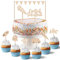 Papierdrachen Cake Topper aus Holz- Kuchendekoration Kuchen Topper 15-teilig - Decor Pics für Einschulungskuchen - Einschulungsfeier Tortendeko - Set 1