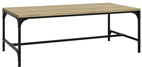 vidaXL Table Basse, Table d'Appoint avec Pieds Réglables, Bout de Canapé, Meuble de Salon Salle de Séjour, Industriel, Chêne Sonoma Bois d'Ingénierie