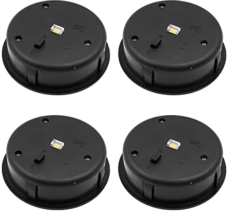 NUZAMAS Solar LED Light Replacement Top Part Panel 4 Packs, Solar Panel Lantern Lid Light Bulb Accessories Battery Box, for Outdoor Stake Light Lanterns DIY Table Light Garden Patio Decor