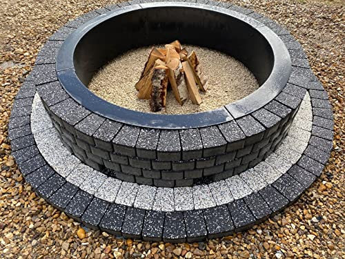 175 cm stone fire pit kit rounded outdoor bbq smokeless wood log heater brick fire place garden decoration black white granite beautiful garden decor