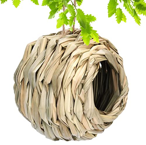 Vogelnest, Handgemachtes Weben Hängendes Nest, Nistkasten Vogel Unterschlupf Für Vögel Wie Kohlmeisen, Spatz, Rotkehlchen, Zebrafinken