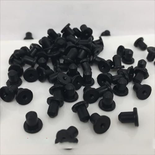 Hochtemperaturfester Silikonkautschuk-Dichtungsstopfen Stopfen aus geformtem Glas für Tropfflaschendeckel Teil 1 2 3 3,7 3,8 3,9 4,0 5,4 6 7 mm Loch 5,9 solide, schwarze Farbe