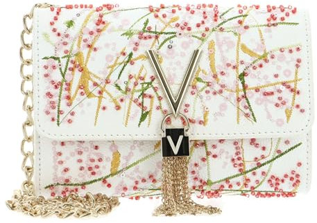 Valentino Damen Göttliche Stickerei Umhängetasche, Weiß/Mehrfarbig