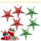 Darryy Estrellas de Papel 3D Navidad - 6 Piezas, 30cm Pantalla, Decoración Navideña para Hogar (Rojo y Verde)