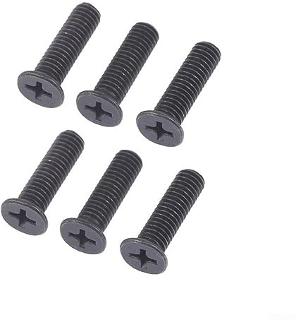 6 Schrauben, 22 mm Linksgewinde, Linksgewinde, Schraubenbolzen, Metall, schwarz, Bohrfutterschaft, Adapterschraube für Bohrfutterschaft-Adapter