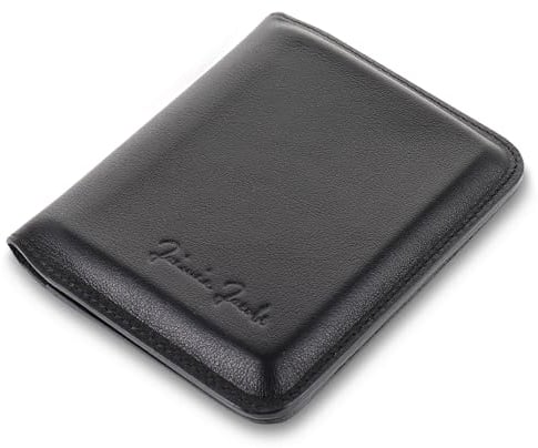 Jaimie Jacobs Magstar Geldbeutel mit Magnet RFID-Schutz Wallet ohne Münzfach Herren Geldbeutel Echtleder (Schwarz)