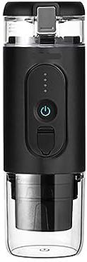 XiVue Cafetera portátil con calefacción inalámbrica para el hogar del Coche, cafetera Expresso DC12V Compatible con cápsulas Nexpresso Dolce Pod, café en Polvo (Color: máquina Negra) (máquina negr