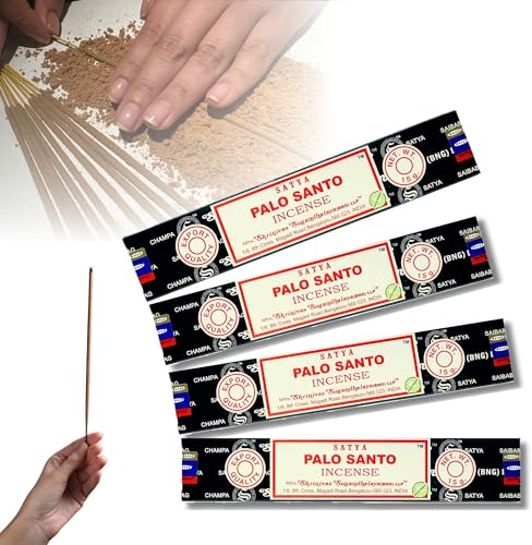 4X Räucherstäbchen Set Original Satya Verschiedene Düfte | Räucherwerk (Palo Santo)