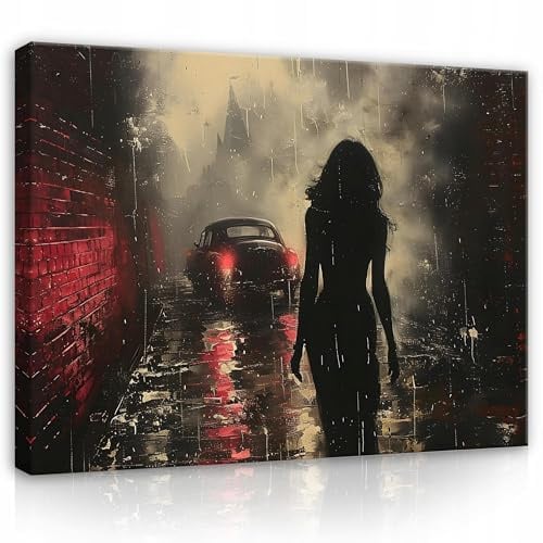 WallArena - Leinwand Bilder Stadt - 40x30 cm Leinwandbilder - Bild auf leinwand - Wandbild XXL groß Wandbilder für Wohnzimmer Schlafzimmer Wohnzimmerbilder Modern kunstdruck - Street Art