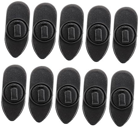 jojofuny 10pcs 360-degree Rotate Earphone Clip Cable Clamp Anti-winding Wire Holder for Headphones and Earbuds, Black, Suitable for Sports and Daily Use