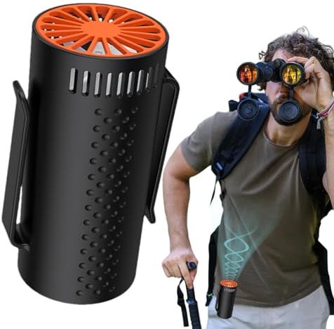 Hands-Free Waist Fan - Portable Cooling Clip, Belt-Mounted Fan | Waist-Mounted Cooling Fan, Resistant Air Blower, Wearable Fan for Outdoor Adventures, 4.3x2x2.5 Inches