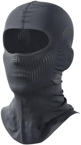 WTACTFUL Sturmhaube Motorrad Sommer Atmungsaktiv Sturmmaske Grau Balaclava Ski Maske für Motorrad Fahren Snowboarden Herren/Damen