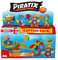 PIRATIX ADVENTURE WORLD Shark Treasure Serie, Captain Pack, Saw mit 4 Piratix, 1 Goldener Kapitän, 4 Kristalle, Sea Speeder, Katapult, 2 Flaggen mit Kristalleffekt, 1/6 Stück
