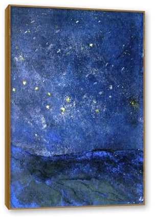 RYLJCZ Abstrakte Berühmte Nolde Gemälde. Poster und Kunstdrucke E. Nolde.（Starry Sky） Reproduktion auf Leinwand. Deko Bild für Wohnzimmer 80x120cm(31.5x47.3in) Rahmenlos