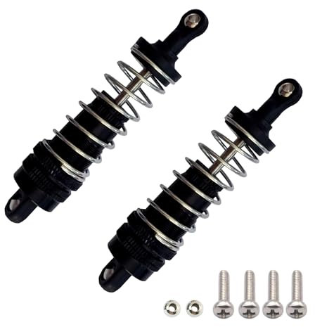 2-Pack RC Auto Stoßdämpfer Metall Dämpfung Dämpfer Kompatibel mit WLtoys 144001 1/14 Scale RC Auto Buggy Upgrade Teile