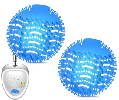 KGDUYC 2 Stück Urinal-Sieb - Urinal Stein Spritzschutz Geruchsschutz für Toiletten, Urinal-Einlage, Spritzschutz fürs Männer WC für jedes Pissoir, für Alle Gewerblichen Orte und Wohnungen