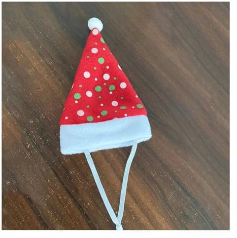 Wisafory Weihnachtsmütze Lustig Mütze Deko Katzen Hunde Weihnachtskostüm niedliche Haustier Kostüm Welpe Rot Weihnachtsmann Kleidung für Urlaub Party Weihnachts Outfit Geschenk Dress Up Supplies 5#