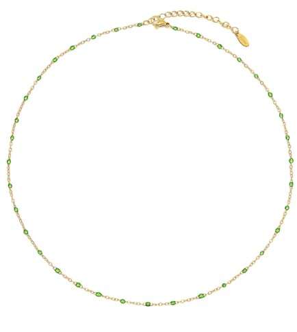 HMOOY Boho Colorful Beaded Choker Necklace per le donne, arcobaleno perline rotonde 14K placcato oro collana Choker Beach Wedding Prom Bridal