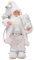 Fenteer Weihnachtsmann-Weihnachtsfigur, stehend, Weihnachtsmann-Figur, Weihnachtsmann-Puppe, Tisch-Weihnachtsdekor für drinnen und draußen, Geburtstagsparty, Weiß