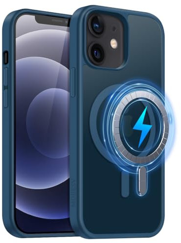 MOBESV Magnetic Case for iPhone 12 / iPhone 12 Pro 6.1-Inch, Phone Case compatible with MagSafe, Translucent Matte Back Slim Shockproof Phone Cover, Royal blue