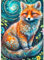 GDYEEH Kleiner Fuchs Diamond Painting Erwachsene, 5D Fuchs Diamant Painting Bilder Anfänger, DIY Blumen Runder Vollbohrer Diamanten Malerei Stickerei Kreuzstich Geschenke Home Wand Dekor 30x40cm