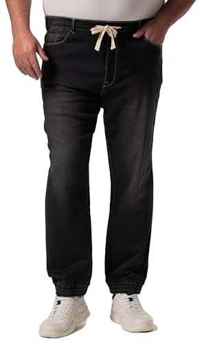 Men Plus Herren große Größen Übergrößen Menswear L-8XL Superstretch-Schlupfjeans, Straight Fit Black 3XL 837313100-3XL