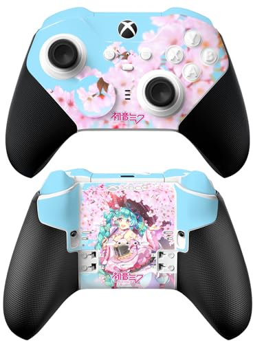 Head Case Designs Offizielle Hatsune Miku Sakura Grafiken Vinyl Haut Gaming Aufkleber Abziehbild Abdeckung kompatibel mit Xbox Series X & S Elite Wireless Controller Series 2