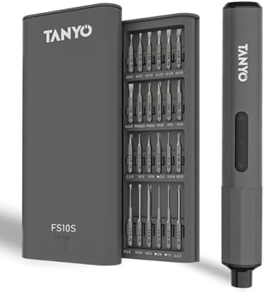 TANYO Mini Electric Screwdriver, 51 in 1 Precision Screwdriver Set Rechargeable, Small Cordless Screwdrive with 48 S2 Bits, 400mAh Battery LED Light Power Repair Tool Kit for PC RC