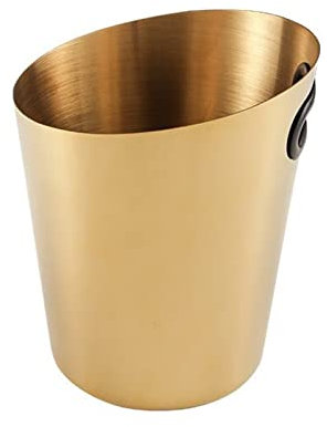 TUHUO Seau à Glace en Acier Inoxydable 5L Seau à Champagne et à vin doré Seaux à Glace refroidisseurs pour Boissons et fêtes Kits de seaux à Glace