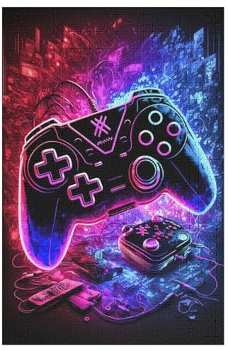 Gamepad Puzzle, Puzzles Für Erwachsene Kinder, 1000 Teile Holzpuzzle, Für Jugendliche & Erwachsene Herausforderungsspielzeug 78×53cm