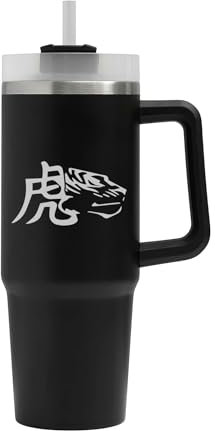 Vaso grande con signos del zodiaco chino tigre, taza con signos del zodiaco chino, termo aislado, taza grande