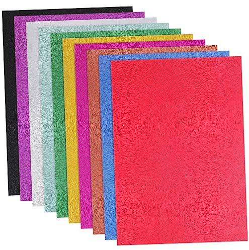 TEMPNAP 20blätter Glitzer Bastelpapier Selbstklebendes Bastelpapier Bunten Farben Für Kreative Projekte Glänzende Effekte Und Einfache Anwendung Für Erwachsene