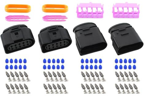 Scheinwerfer Stecker Hauptscheinwerfer Steckverbinder für Passat B6 B5 B5.5 T4 Golf 4 Golf 5 Golf 6 Polo 6R 9N Sciro-cco Shar-an Ti-guan Toua-reg Tour-an Je-tta Lupo Beetle Bo-ra Caddy Eos Fox Phaeton