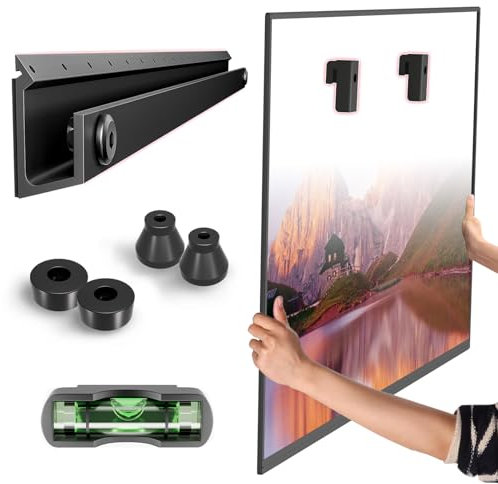 No Stud TV Wall Mount for Drywall 22-55”, Studless No Drill Wall Mount TV Bracket Holds up to 100lbs, TVs Hanger Tilt 5°, Fit VESA 400x400, Tool-Free Easy Install for Renters, Bedroom & Living Room