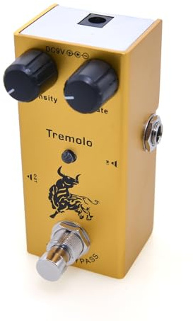 MUSIKLAN Electric Guitar Effects Pedal Mini Single Type DC 9V True Bypass (Tremolo)