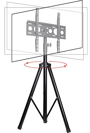 Treppiede portatile, supporto da pavimento for display regolabile in altezza, adatto for TV LED, LCD, OLED piatte e curve 32-55 pollici con splendidi paesaggi