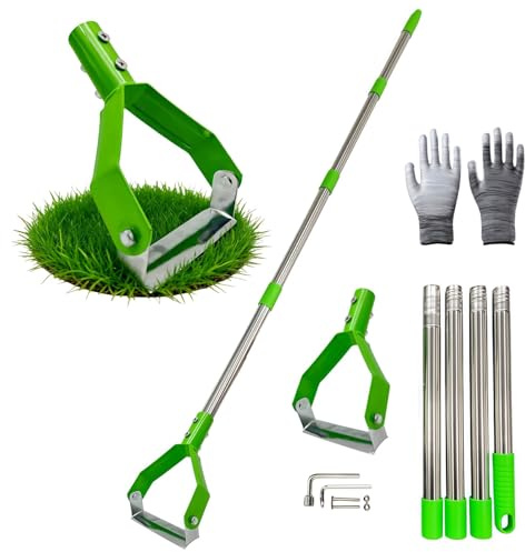 Binette réglable et robuste avec long manche - Outil de jardinage multifonction pour désherber le sol et la plantation de légumes