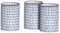 Nicola Spring Patterned Kitchen Canisters - 1 Litre - Pack of 3 - Navy Porcelain Hand Printed Kitchen Storage Jar Airtight Biscuit Barrel for Biscuits, Oats, Tea, Coffee