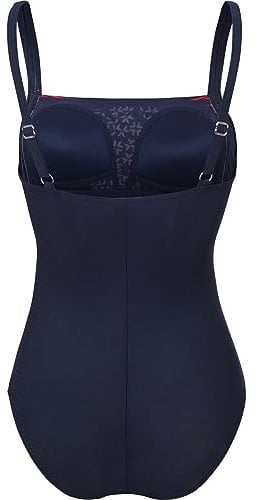 Lascana Damen Badeanzug mit Farbverlauf, gekreuzten Bändern im Rücken, Softcups, Shaping-Einsatz für eine schlanke Silhouette