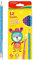 KEYROAD Buntstifte Dreikantform mit Radiergummi - 12 Stück/Mischfarben/Erwachsene und Kinder/Weicher Graphit/Ideal für MalbücherLoch zum Aufhängen/Komfortabel Handflächengriff für Kleinkinder
