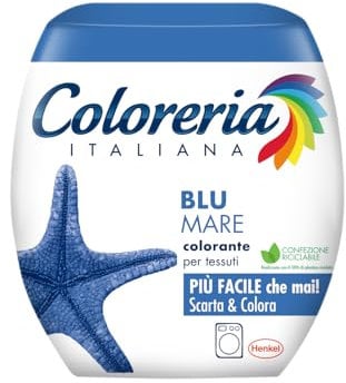 Coloreria Italiana Grau Farbstoff und Kleidung in der Waschmaschine, Meerblau, 1 Packung