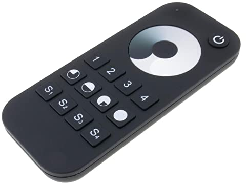 Elegance LED 4-Zone Fernbedienung Touch 2,4GHz schwarz für einfarbige LED Streifen 2-Pin