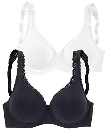 PETITE FLEUR Damen T-Shirt-BH mit Baumwolle & Spitze