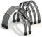 LINKUP - AVA 30cm PSU Cable Extension Sleeved Custom Mod GPU PC Braided w/Comb Kit - Compatible with RTX3090 | 1 x 24 P (20+4) | 2 x 8 P (4+4) CPU | 3 x 8 P (6+2) GPU set | 300mm - WhiteBlack