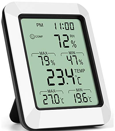 Room Thermometer Digital Indoor Hygrometer Monitor Temperature and Humidity Meter for Home Office Nursery Comfort, Min/Max Records