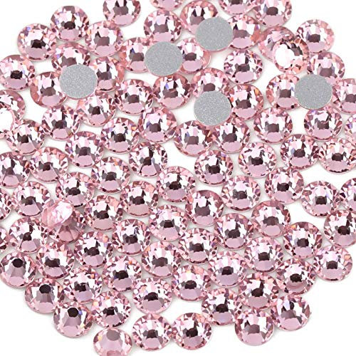 Beadsland 1440 Pezzi Strass Retro Piatto, Cristalli Strass per Unghie,Rosa Chiaro,SS10(2,7-2,9 mm)