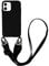 UnnFiko Silicone Case Compatible with iPhone XR, Adjustable Crossbody Necklace, Lanyard Neck Strap Protective Case Cover (Black, iPhone XR)