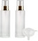 ZEOABSY Pack of 2, Empty 100ml Frosted Transparent Glass Fine Mist Spray Bottles, 100 ml Refillable Travel Perfume Sprayers, Ideal for Travel Cosmetic Household Cleaning + 1 x Funnel